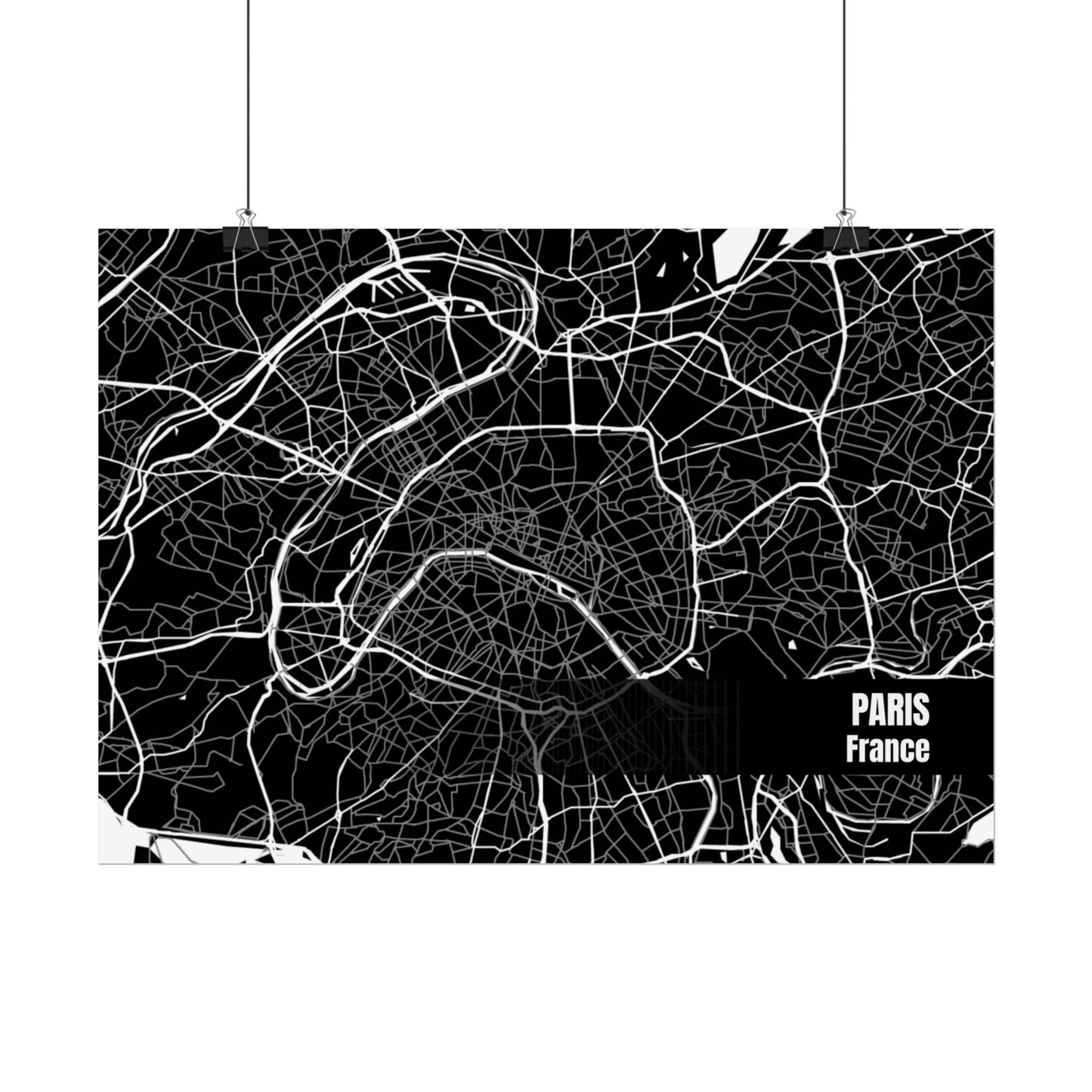 Paris Map Poster 42 x 29.7cm
