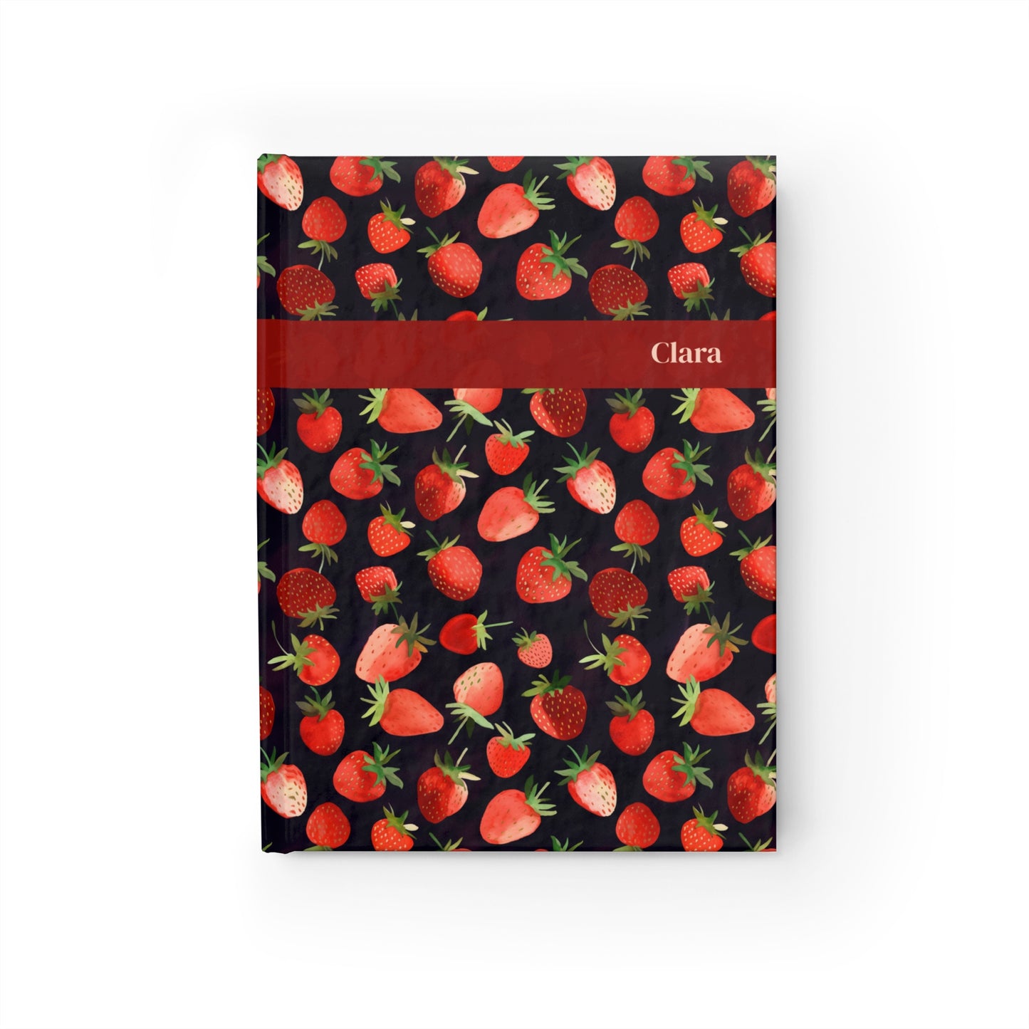 Midnight Strawberries Journal - Ruled Line