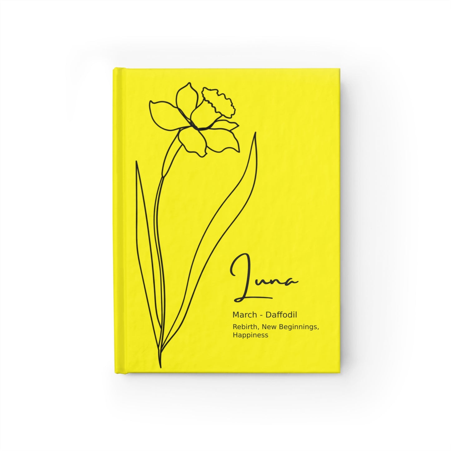 March Birthflower Journal - Ruled Line