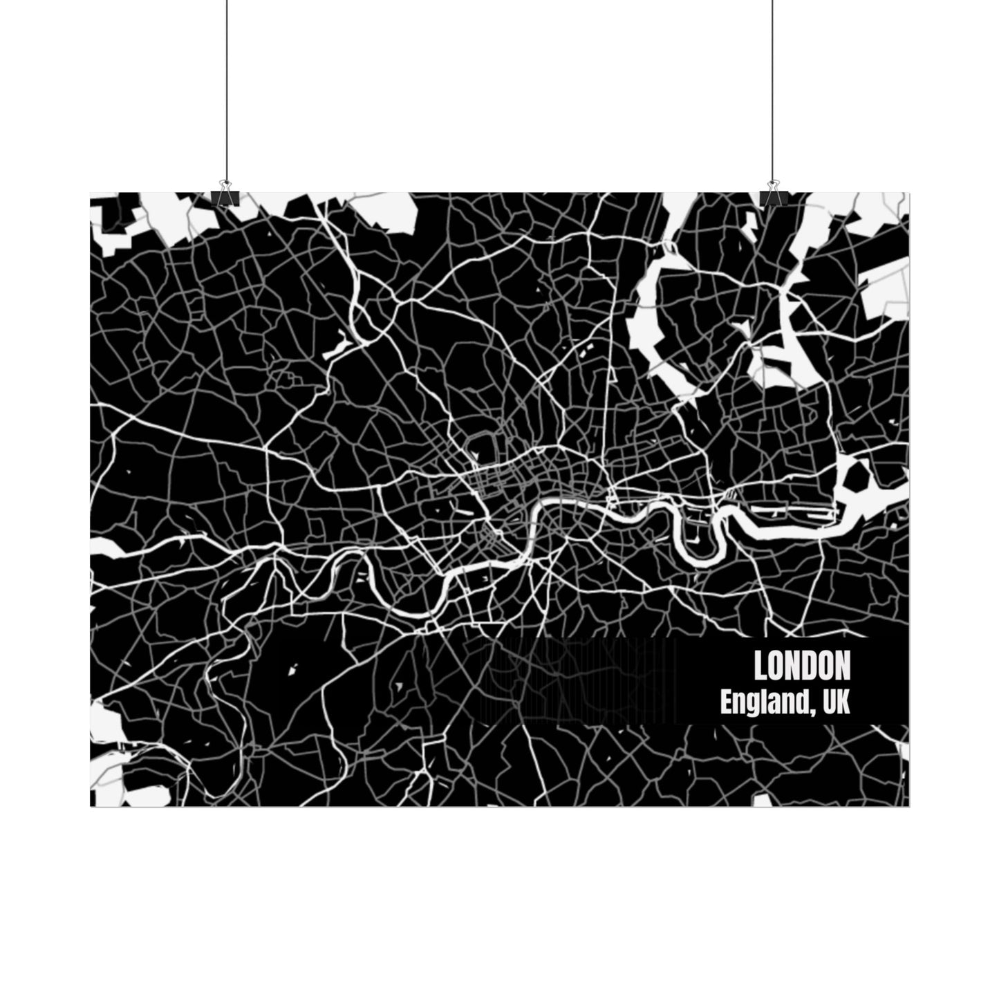 London Map Poster - 42 x 29.7cm