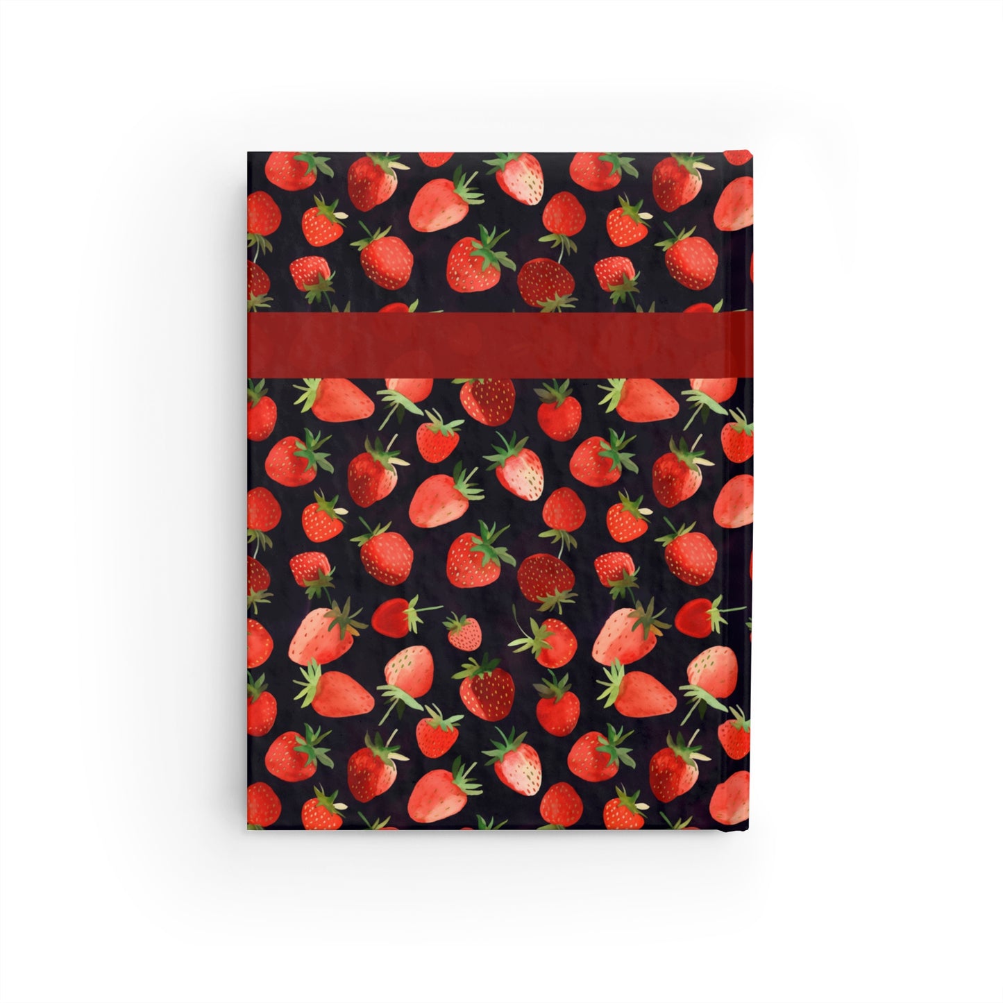 Midnight Strawberries Journal - Ruled Line
