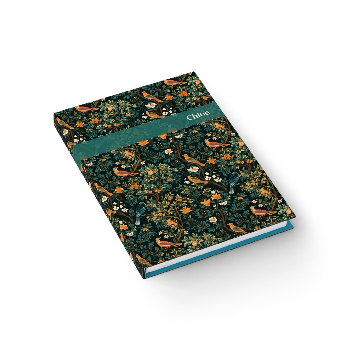 Midnight Birds Floral Journal - Ruled Line
