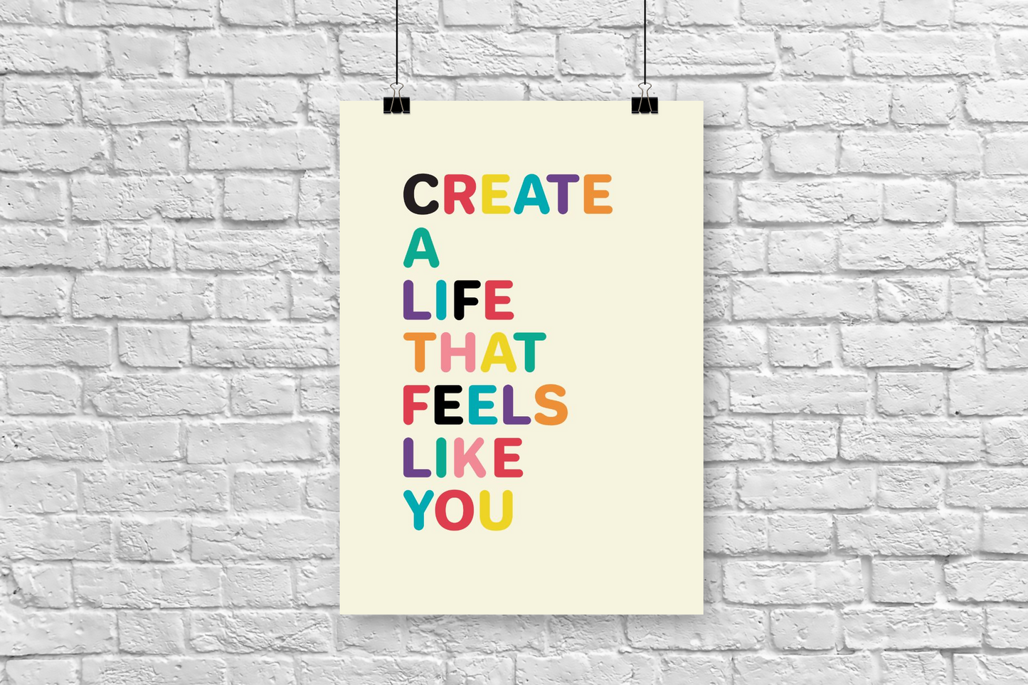 Create A Life Motivational Poster 21x29.7 cm / 8x12"