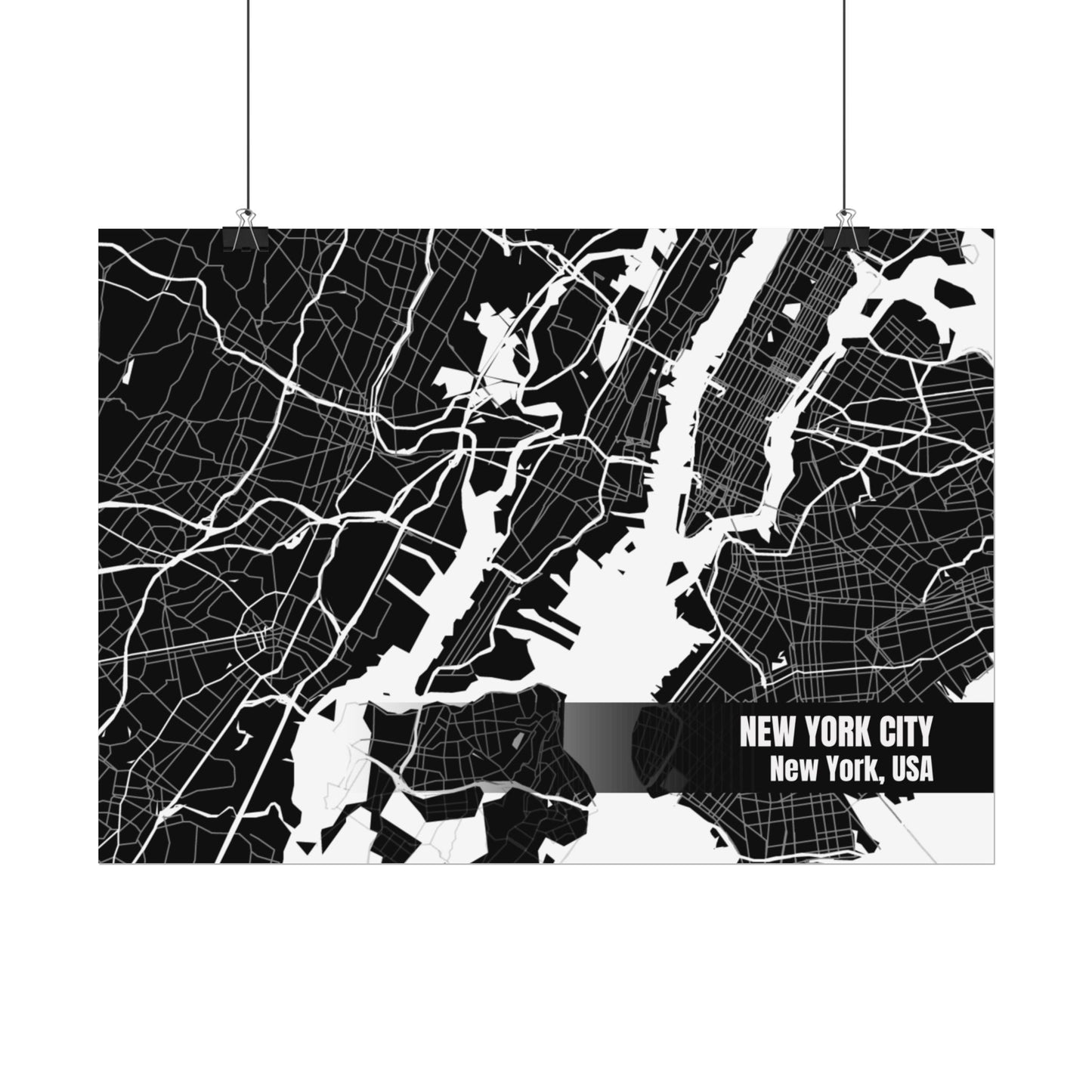 New York City Map Poster - 42 x 29.7cm