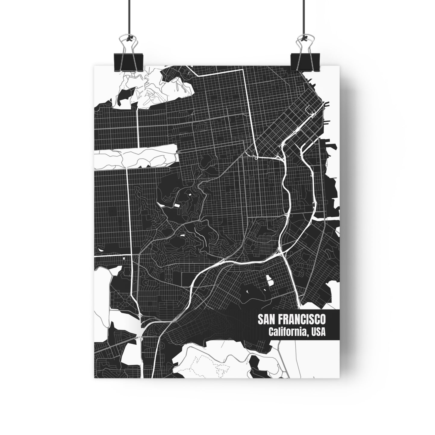 San Francisco Map Poster - 29.7 x 42cm