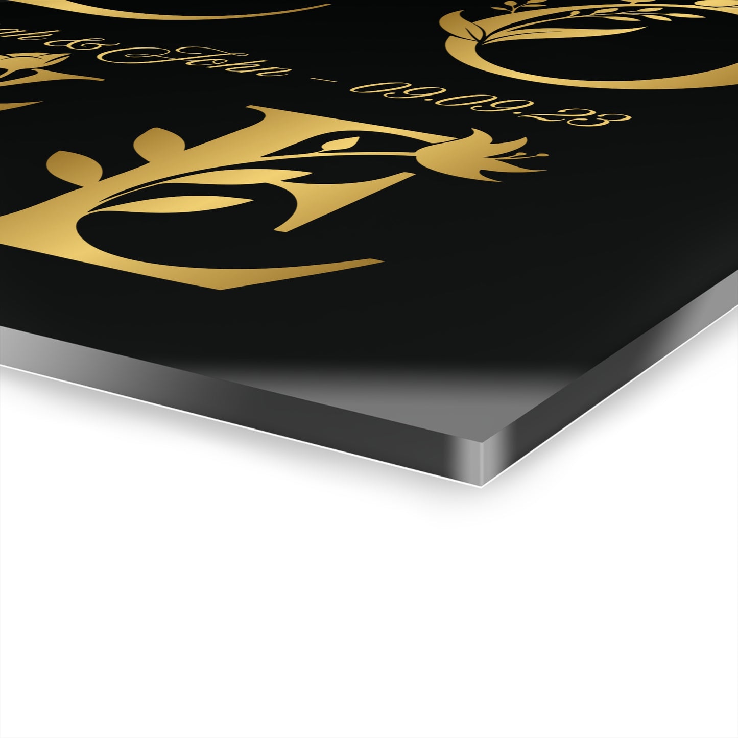 LOVE Floral Acrylic Panel