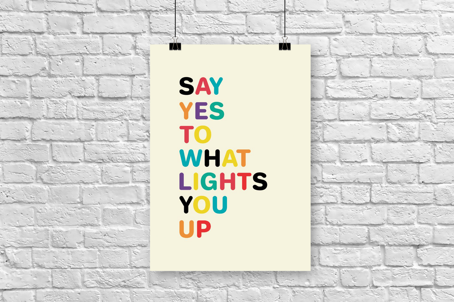 Say Yes Motivational Poster 21x29.7 cm / 8x12"