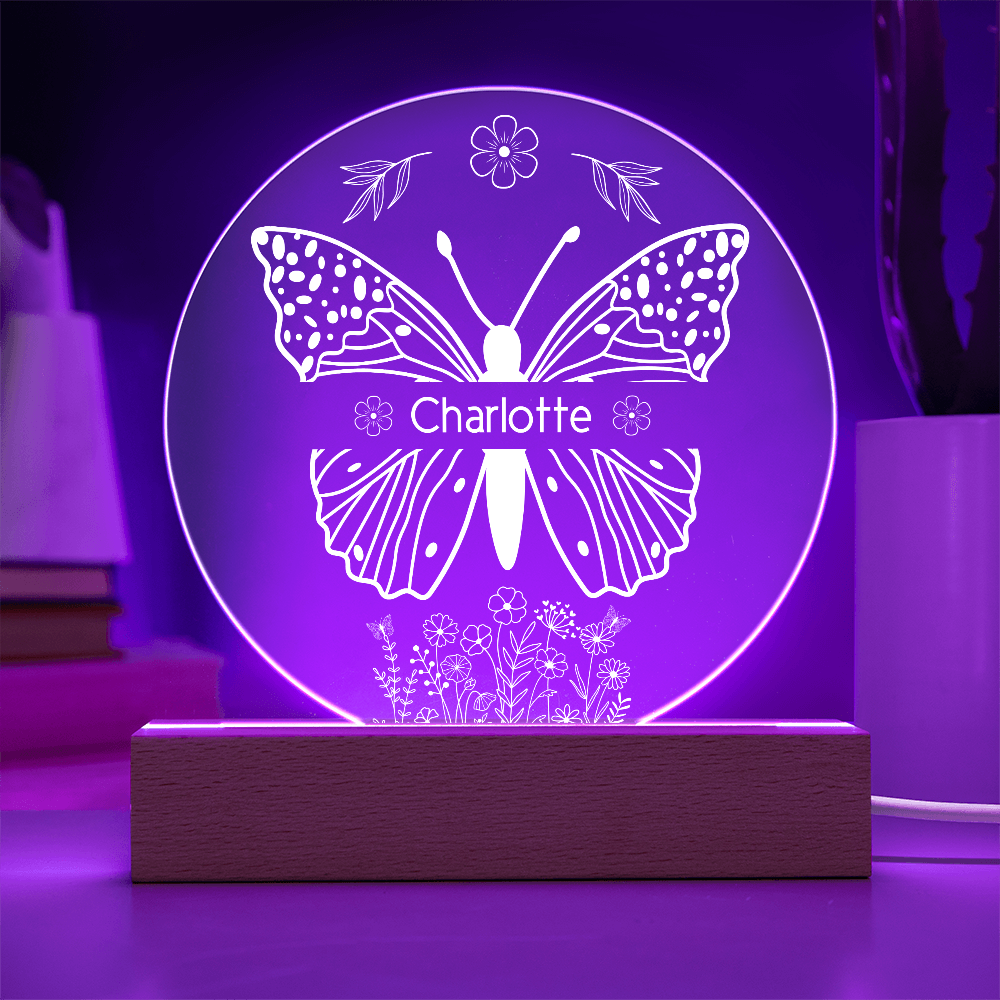Butterfly Name Acrylic Plaque