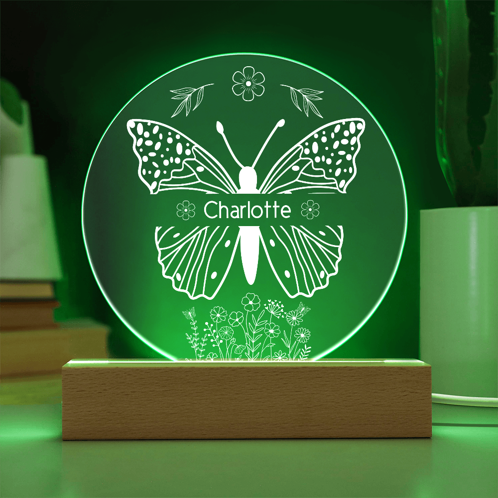 Butterfly Name Acrylic Plaque