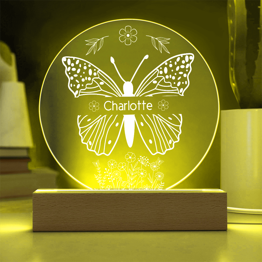 Butterfly Name Acrylic Plaque