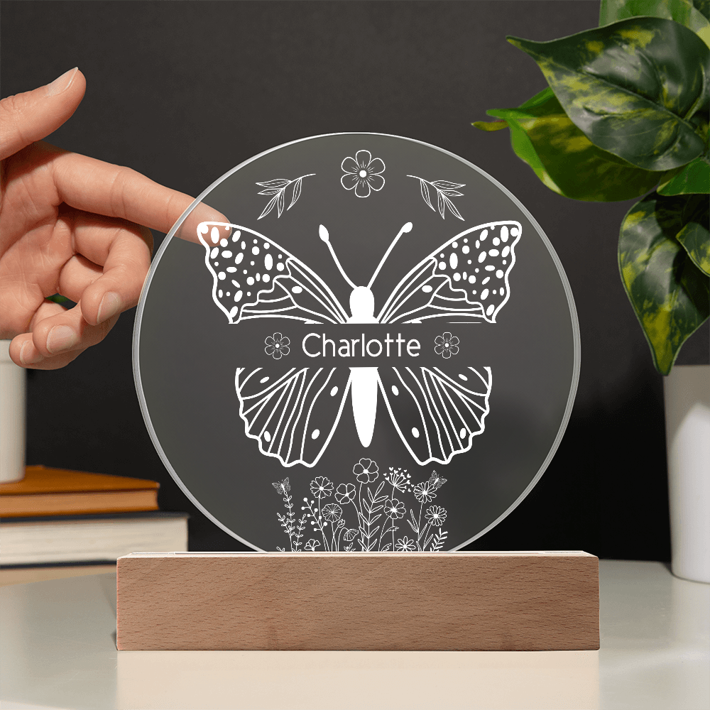 Butterfly Name Acrylic Plaque