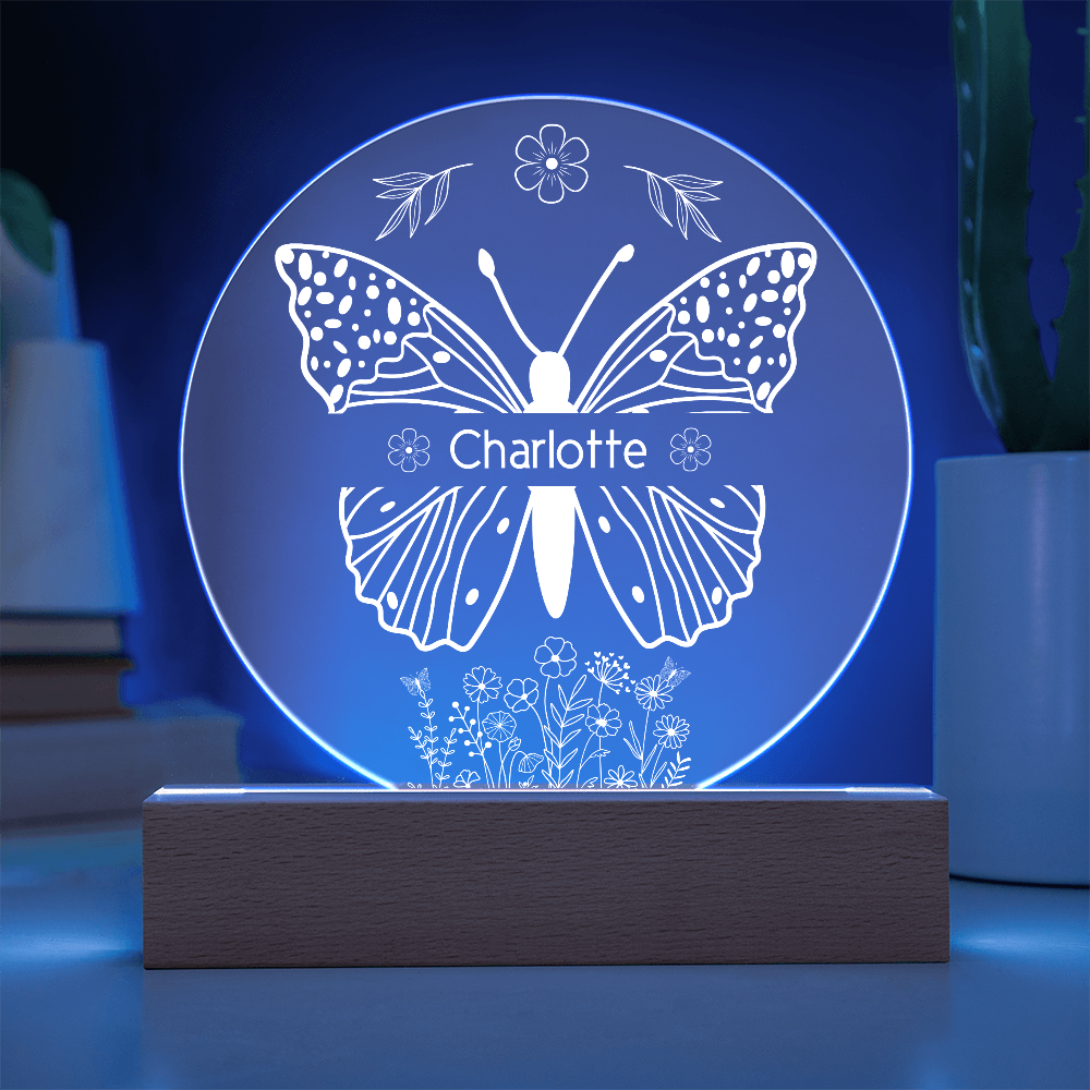 Butterfly Name Acrylic Plaque