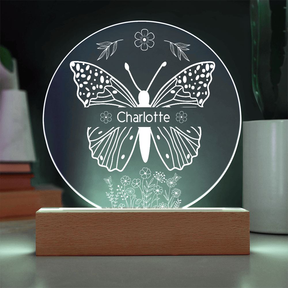 Butterfly Name Acrylic Plaque