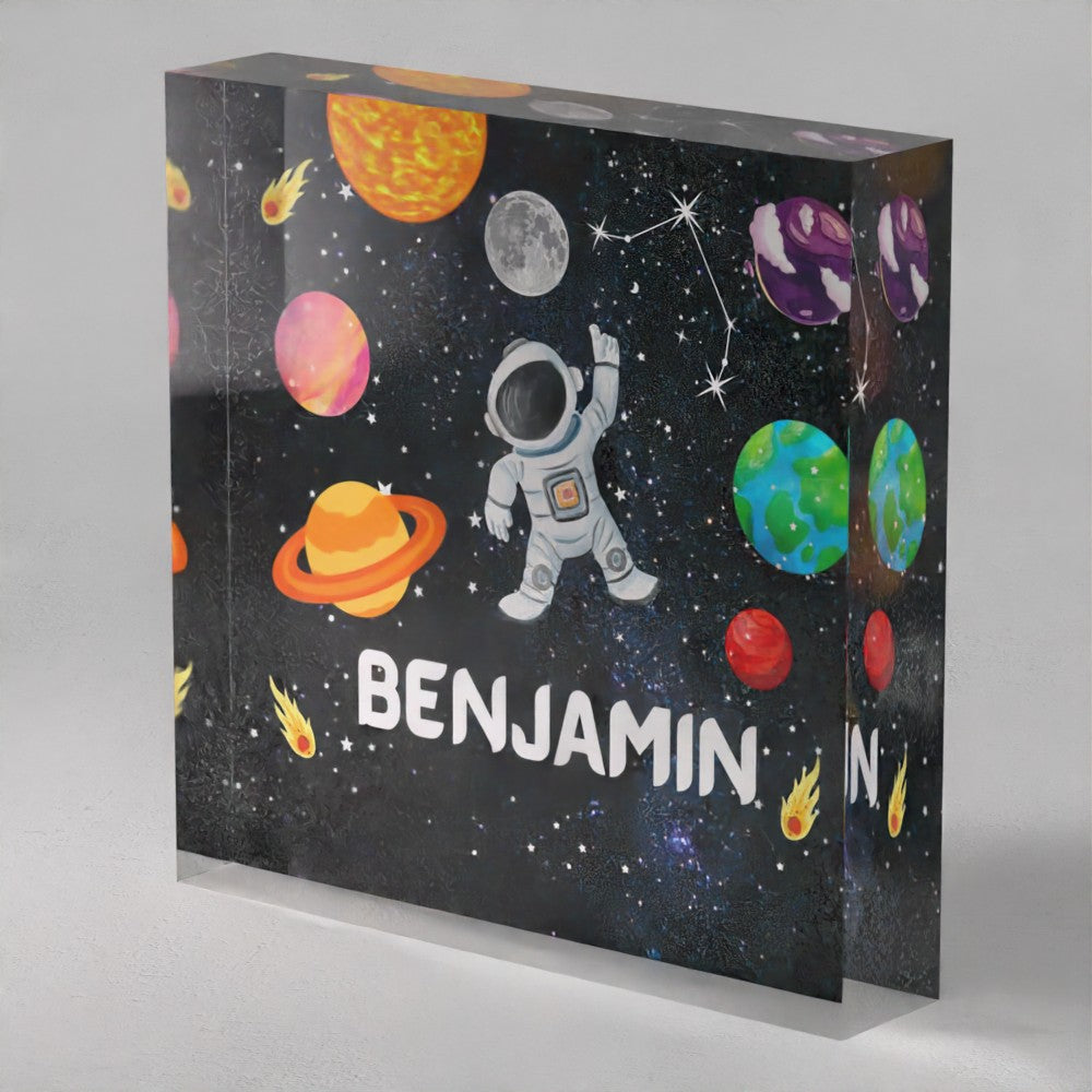 Space Astronaut and Constellation Acrylic Prism