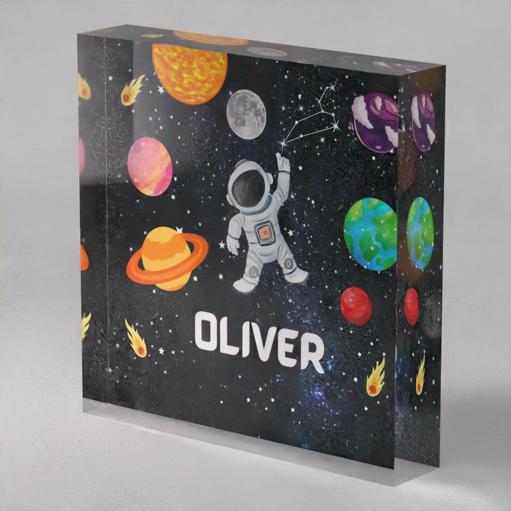 Space Astronaut and Constellation Acrylic Prism