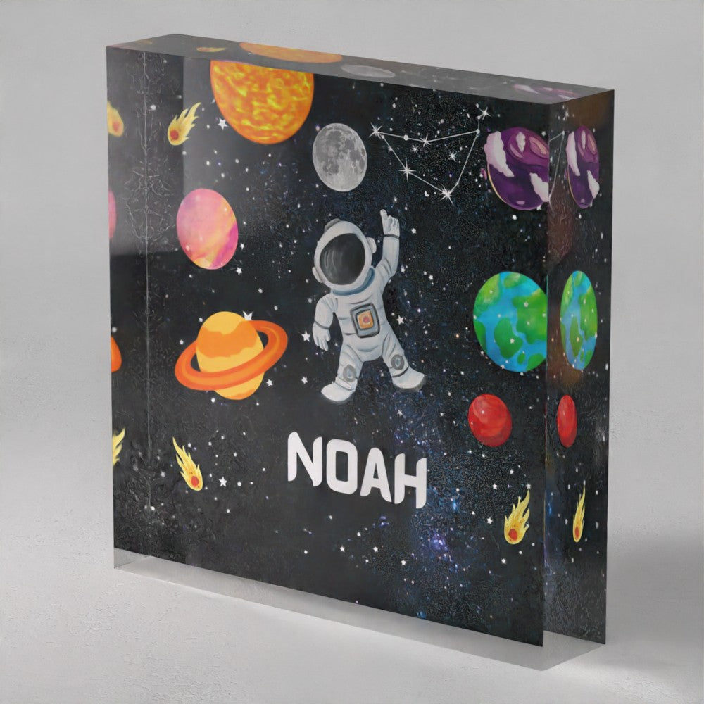 Space Astronaut and Constellation Acrylic Prism