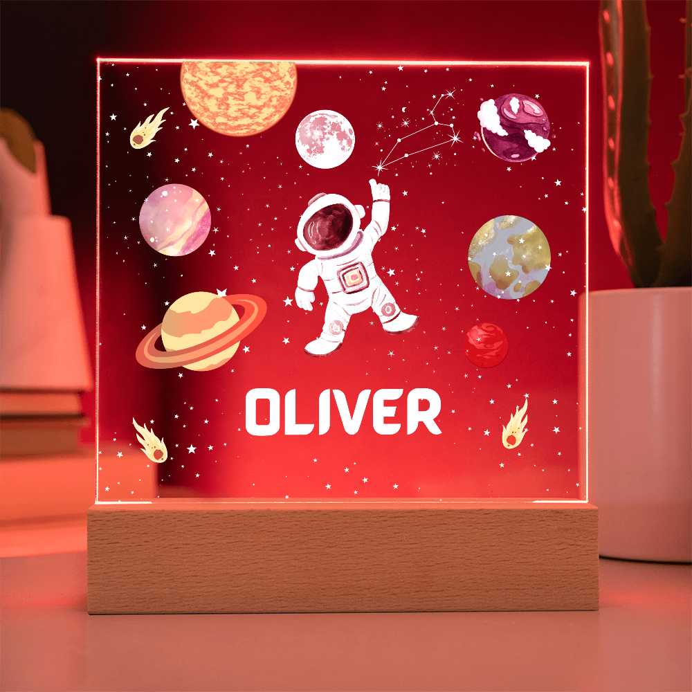 Space Astronaut and Constellation Acrylic Plaque