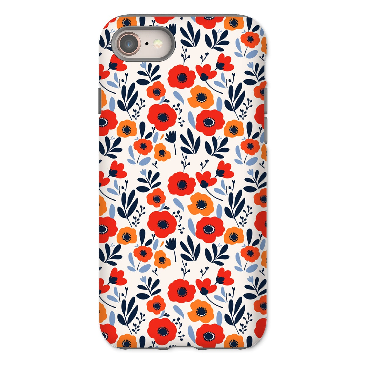 Orange Red Poppies Tough Phone Case