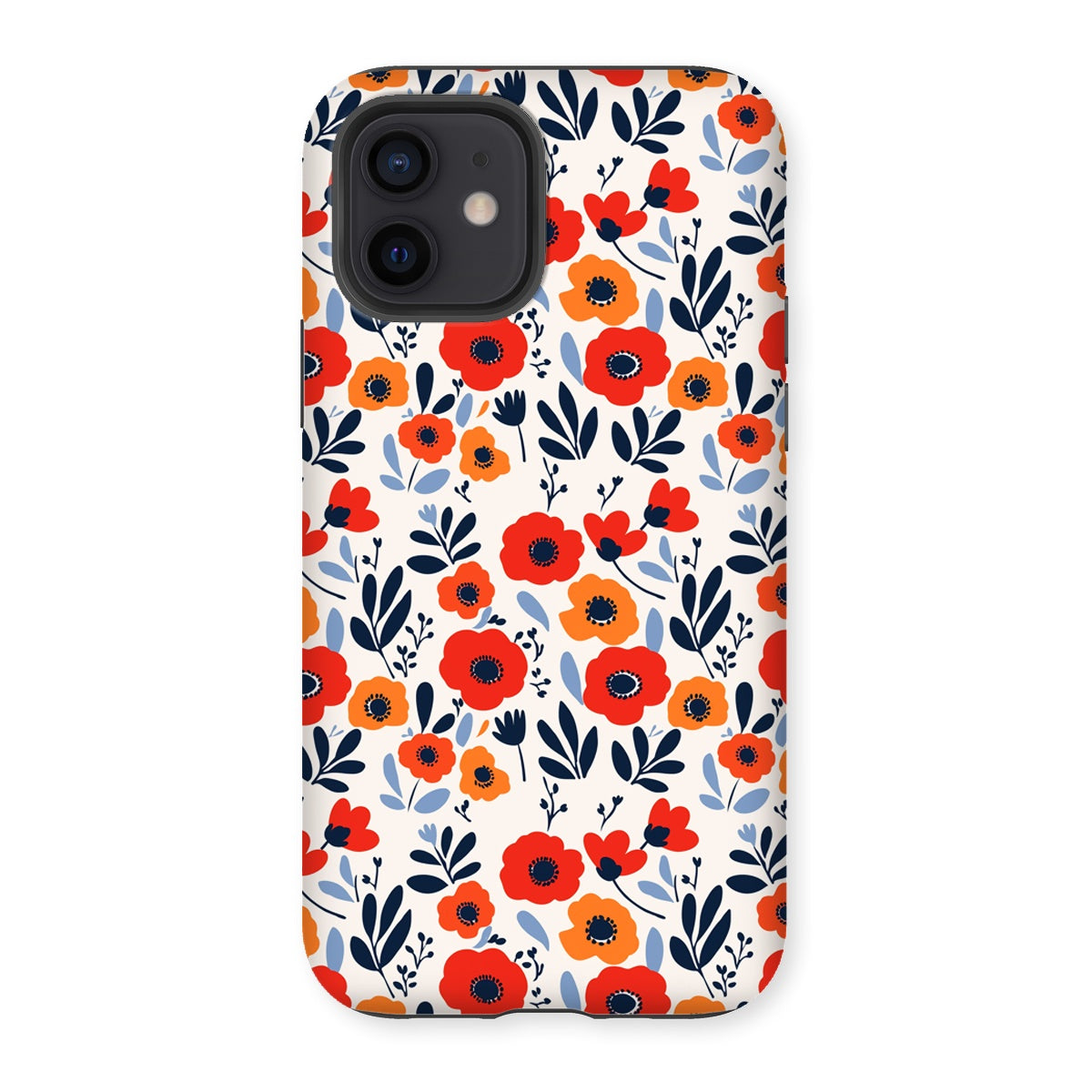 Orange Red Poppies Tough Phone Case