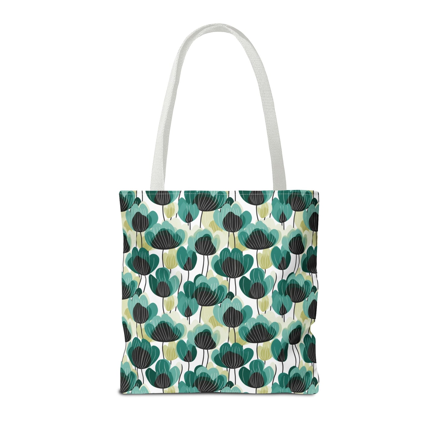 Nordic Floral Green Tote Bag