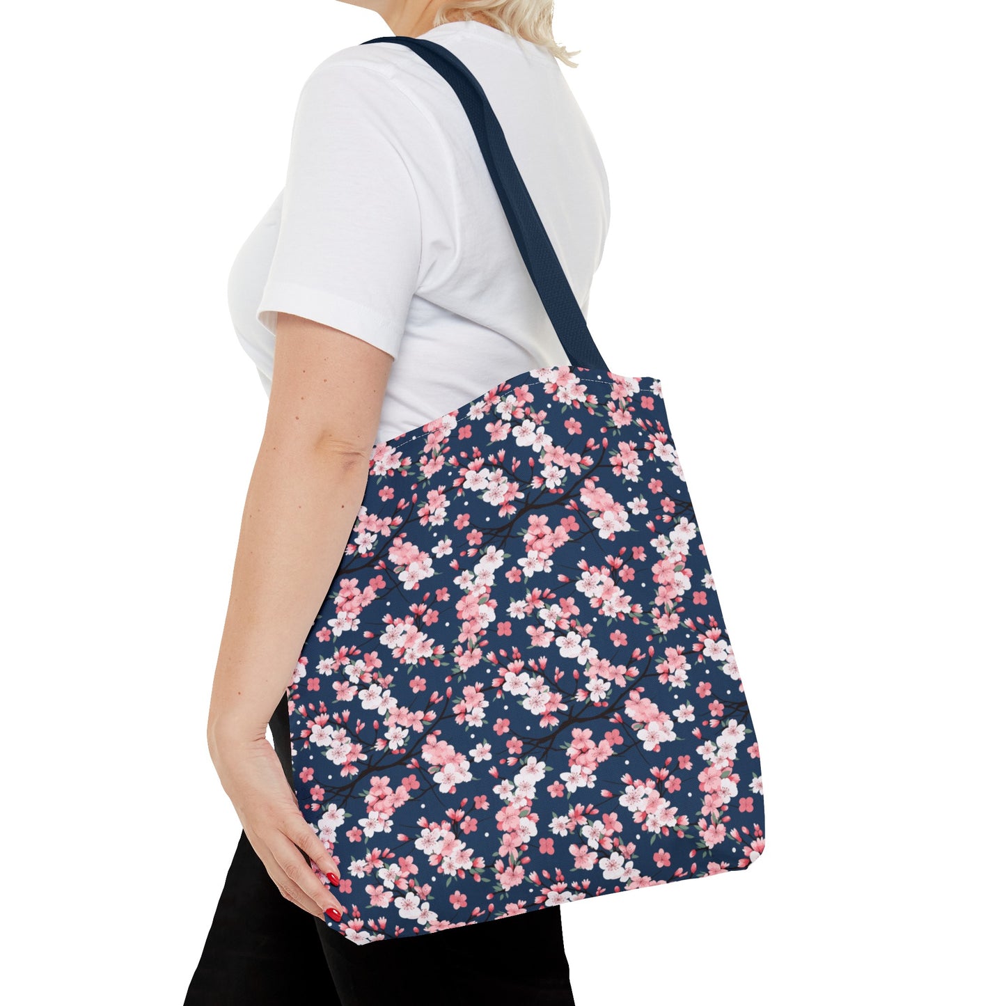 Midnight Cherry Blossom Tote Bag