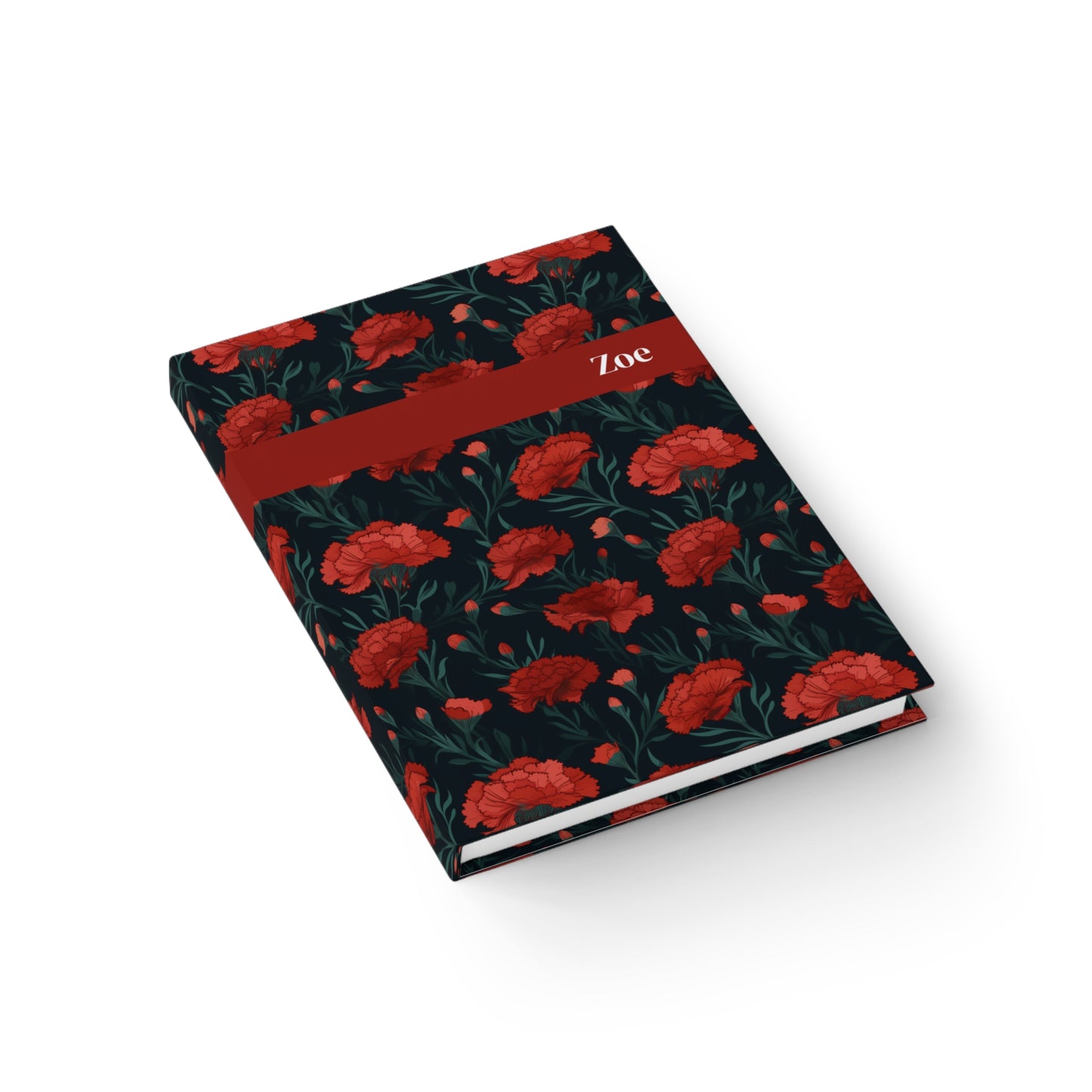 Red Carnations Journal - Ruled Line