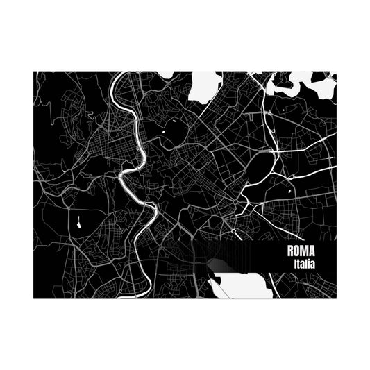 Roma Map Rolled Poster