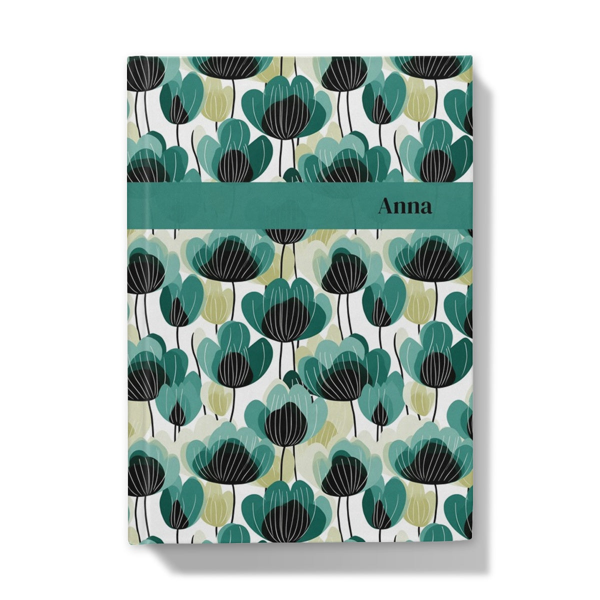 Nordic Floral Green Hardback A5 Journal