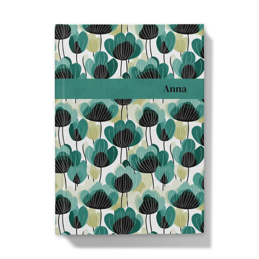 Nordic Floral Green Hardback A5 Journal