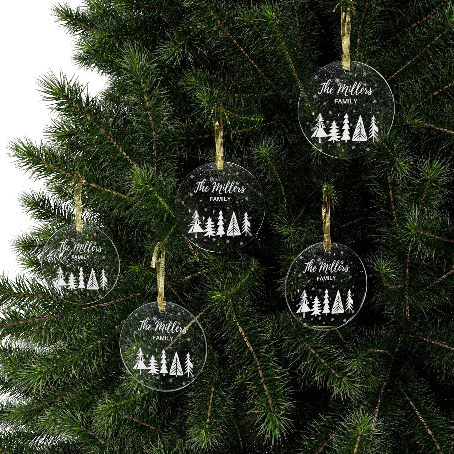 Family Christmas Tree Acrylic Ornament