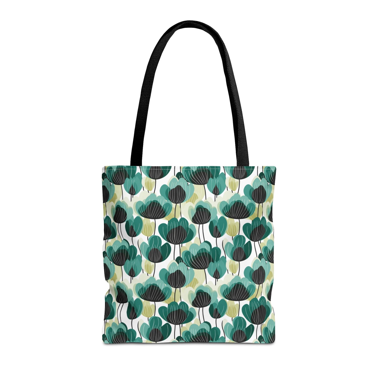 Nordic Floral Green Tote Bag