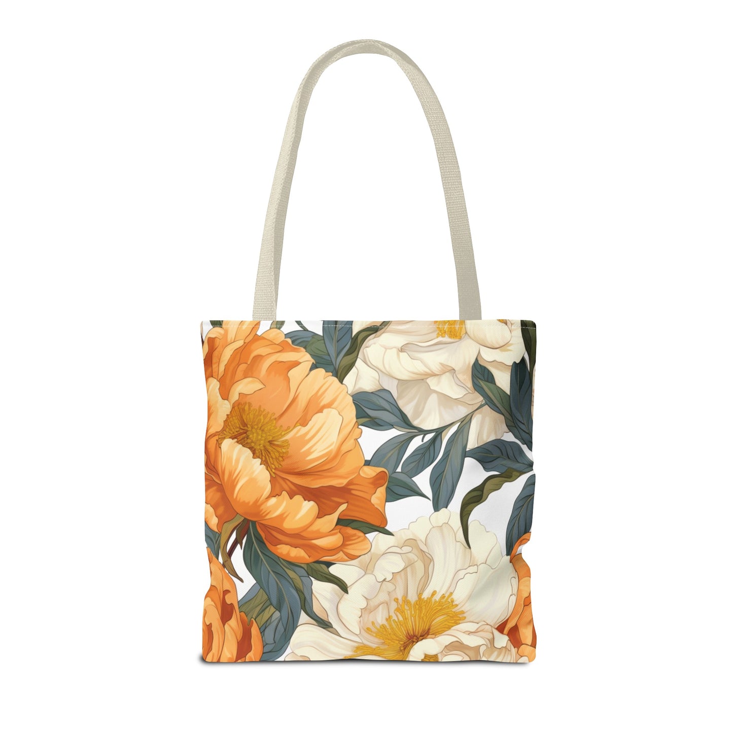 Orange Peonies Tote Bag