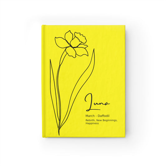 March Birthflower Journal - Ruled Line