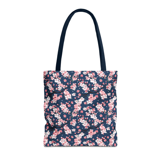 Midnight Cherry Blossom Tote Bag