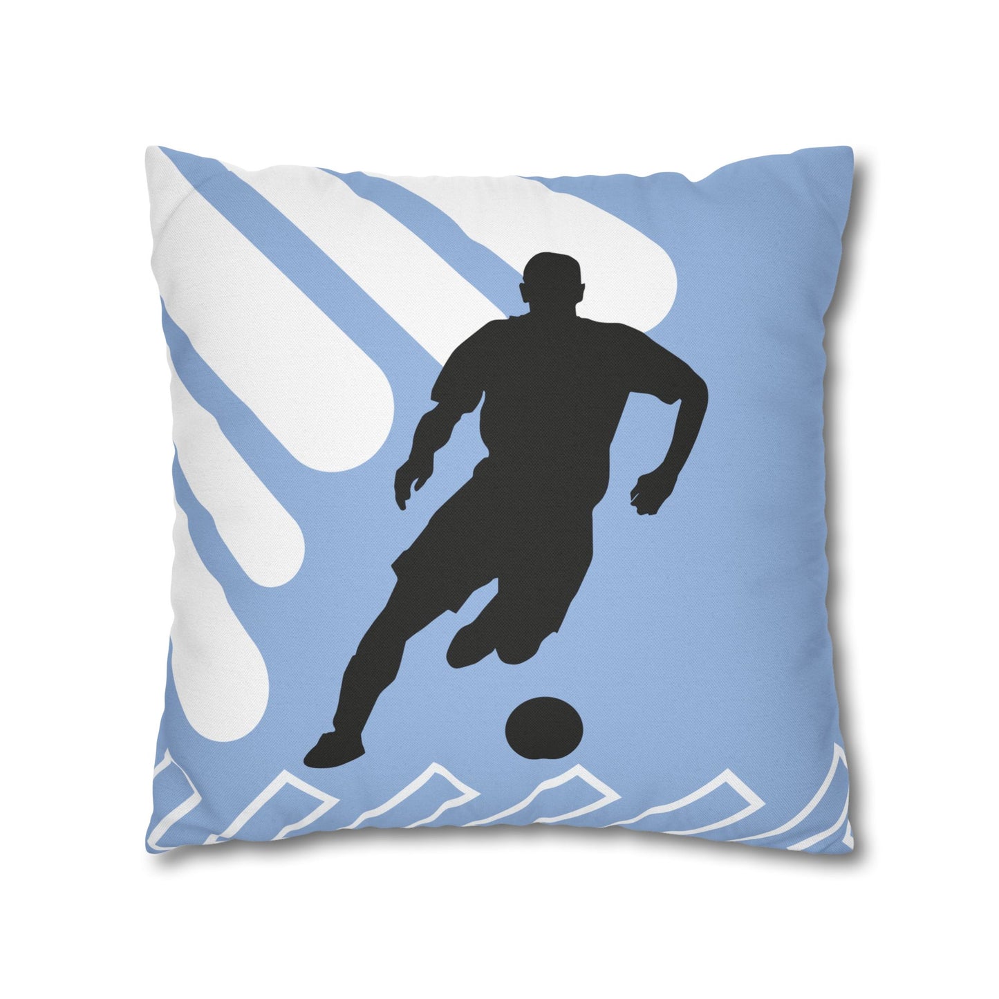 Football Badge Square Pillowcase - Red, White, Blue