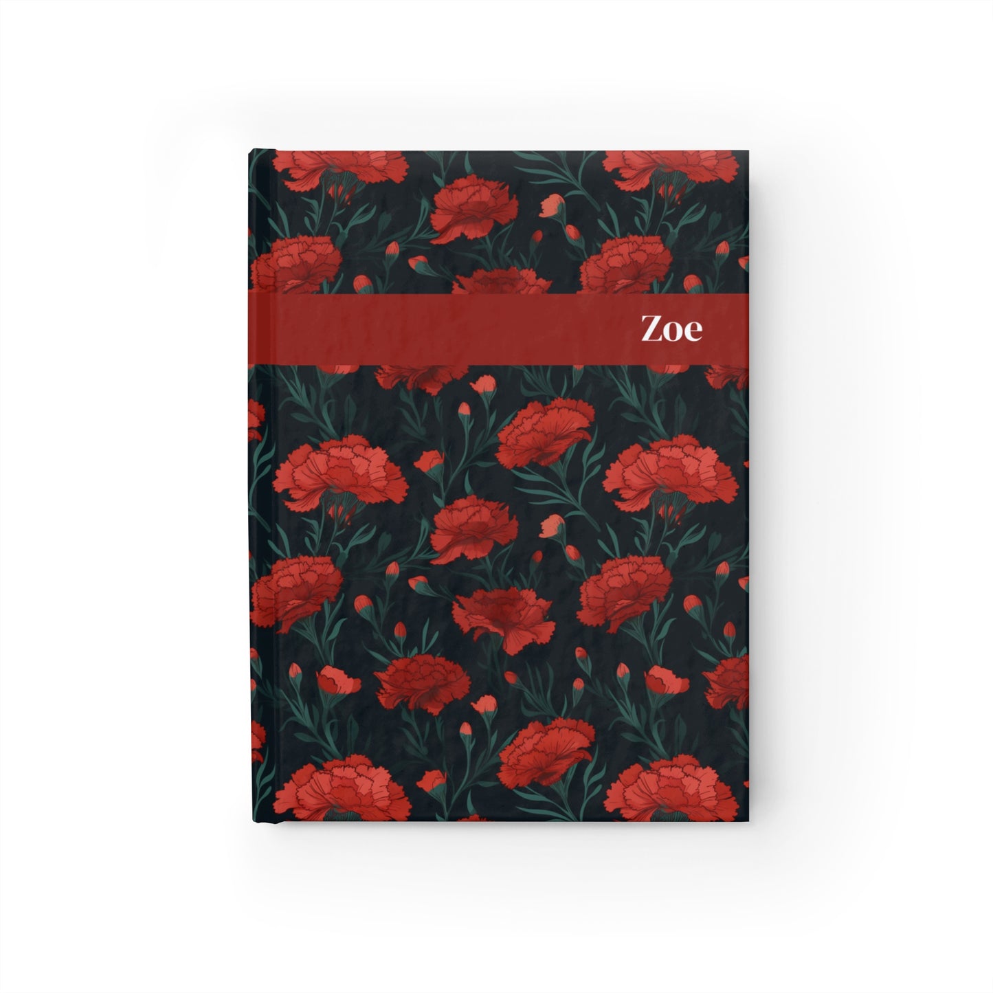 Red Carnations Journal - Ruled Line