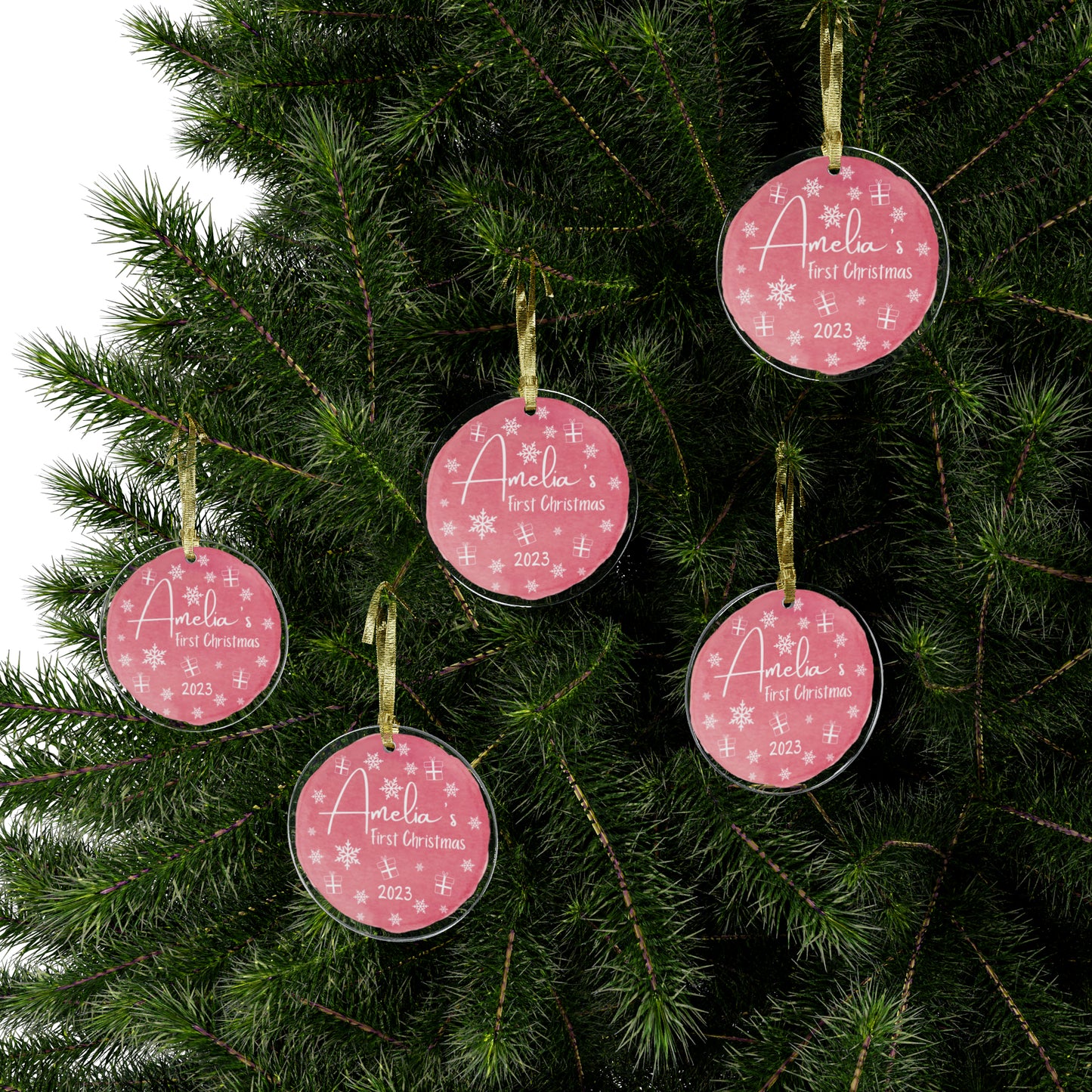 First Christmas - Pink - Acrylic Ornament