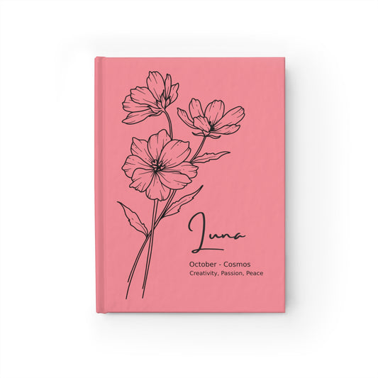 October Birthflower Journal - Ruled Line
