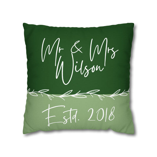 Mr & Mrs - Square Pillowcase