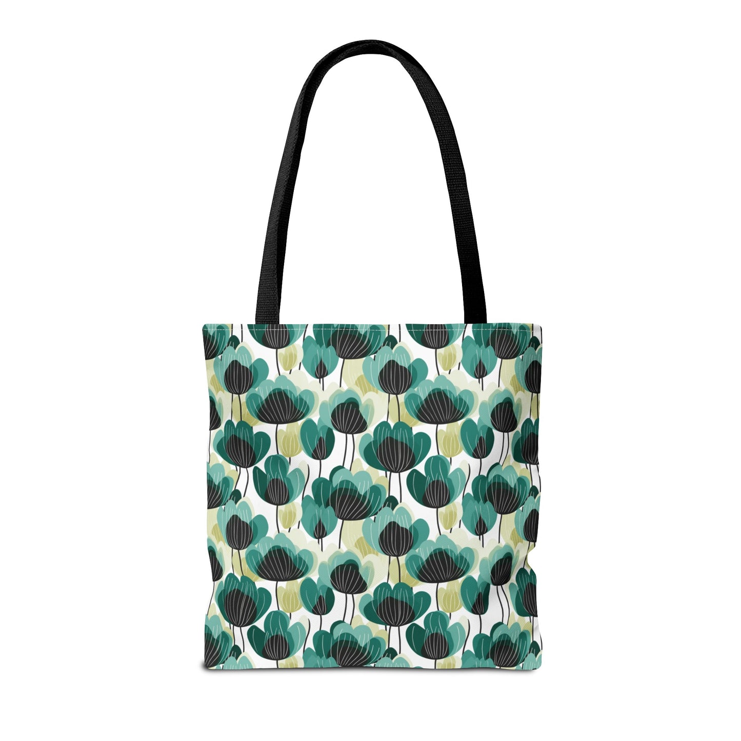 Nordic Floral Green Tote Bag