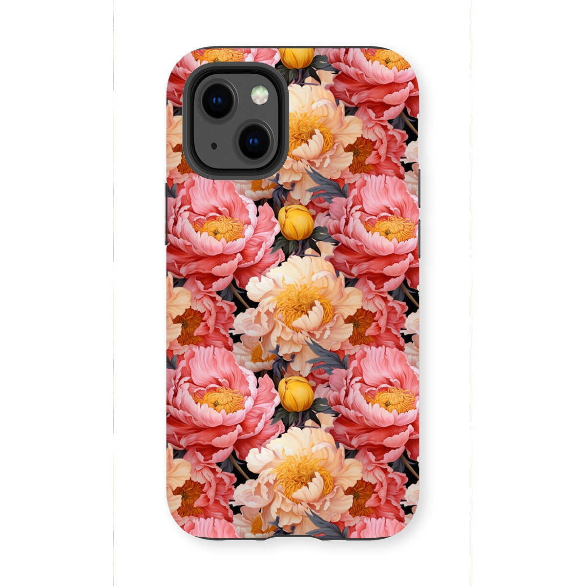 Pink Yellow Peonies Tough Phone Case