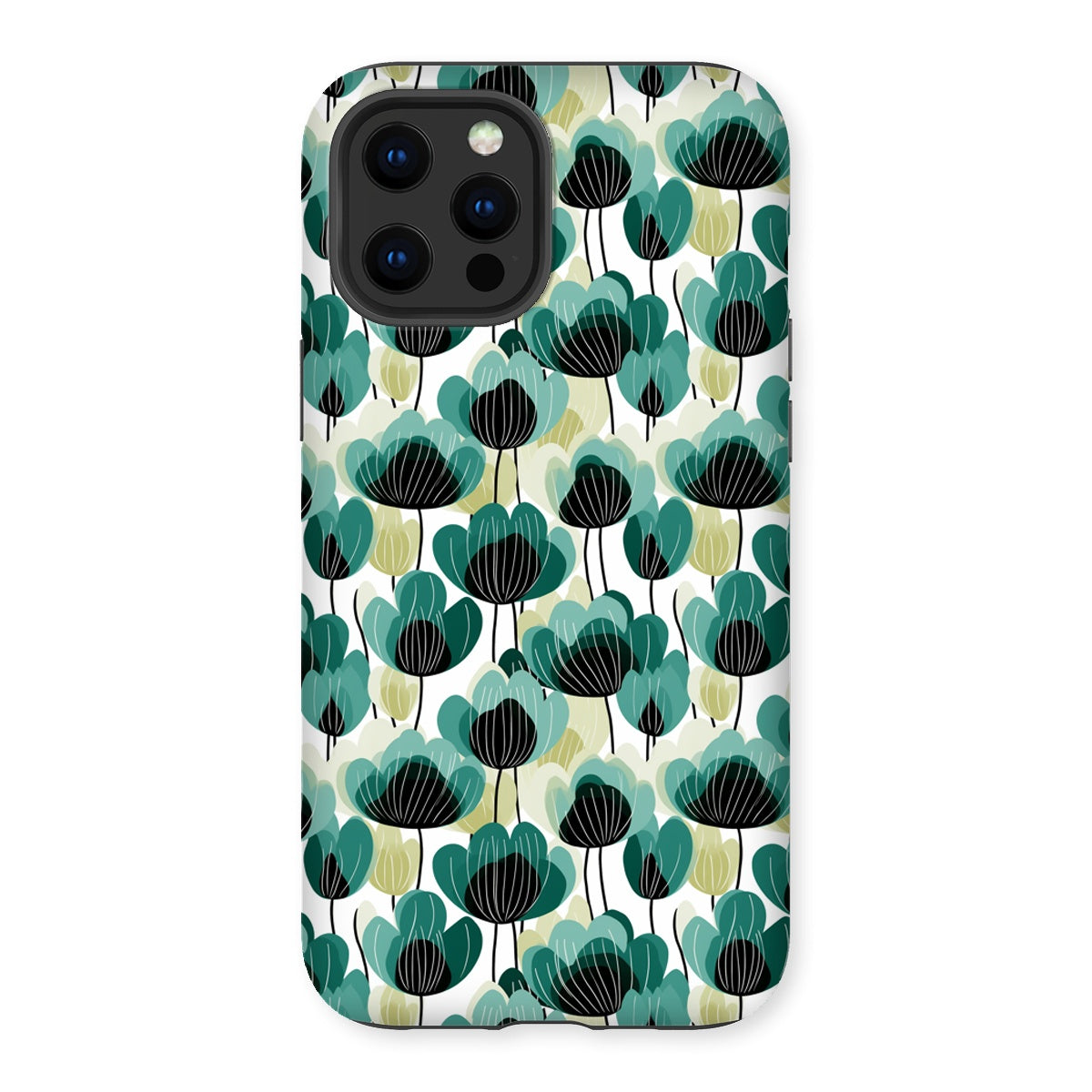 Nordic Floral Green Tough Phone Case