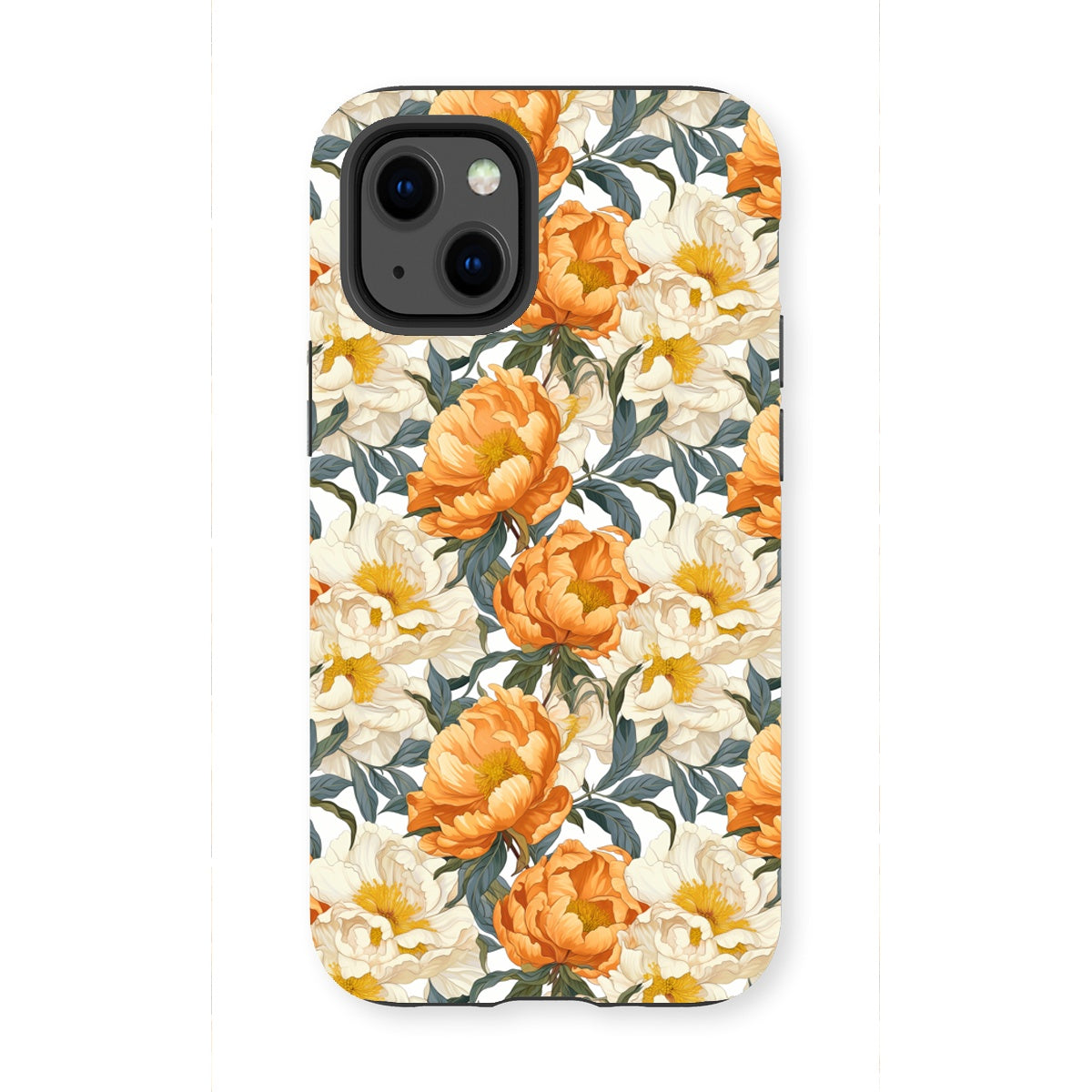 Orange Peonies Tough Phone Case