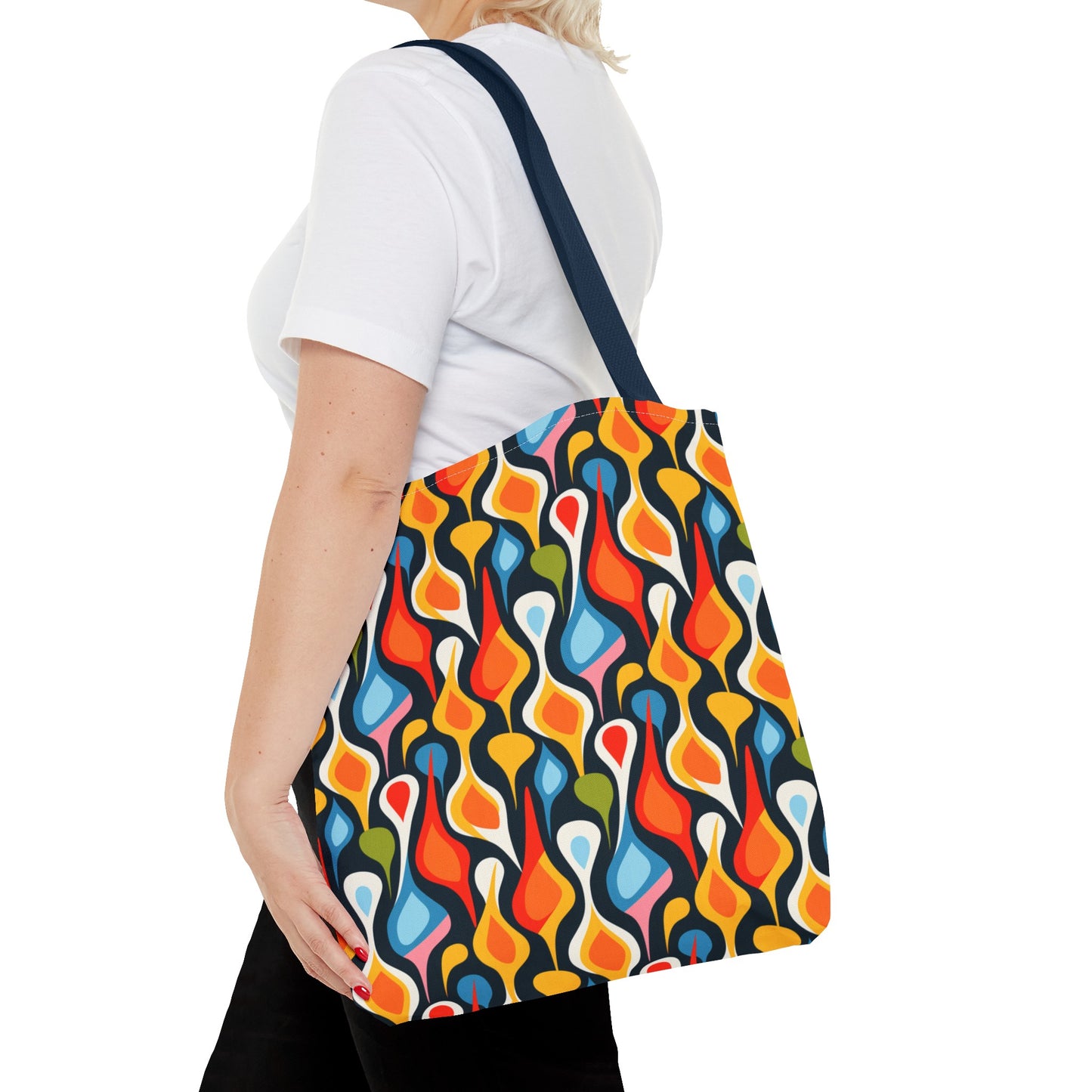 Retro Abstract Dark Tote Bag