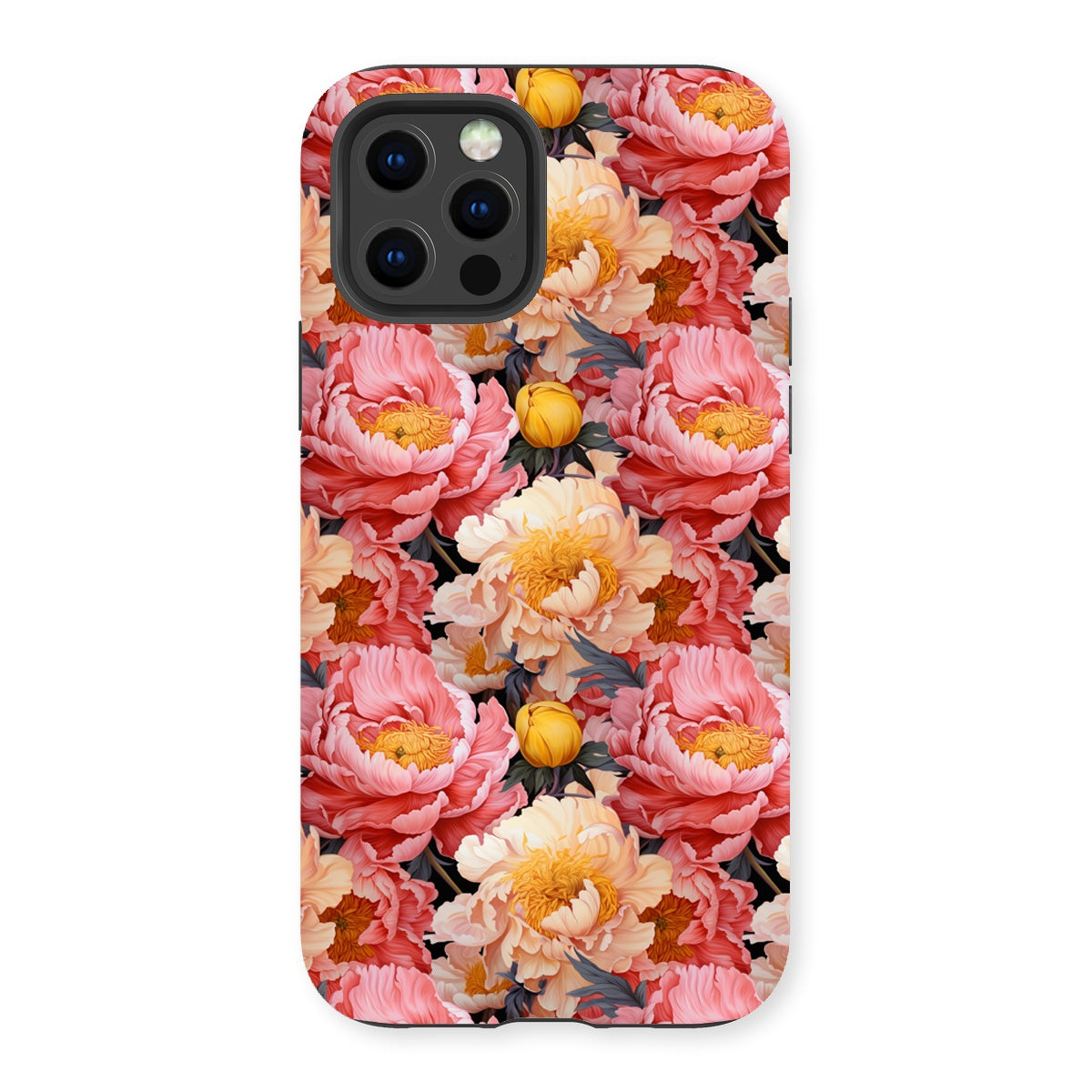 Pink Yellow Peonies Tough Phone Case