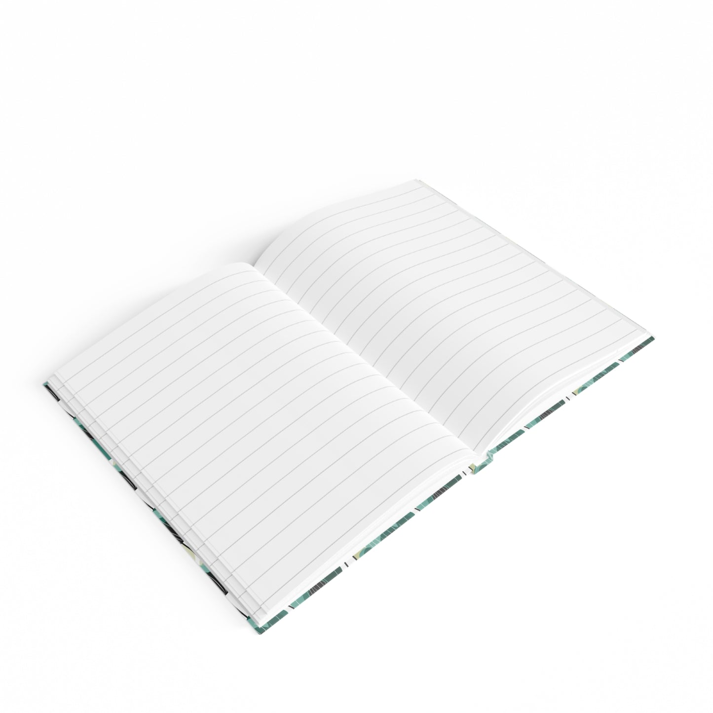 Nordic Floral Green Journal - Ruled Line