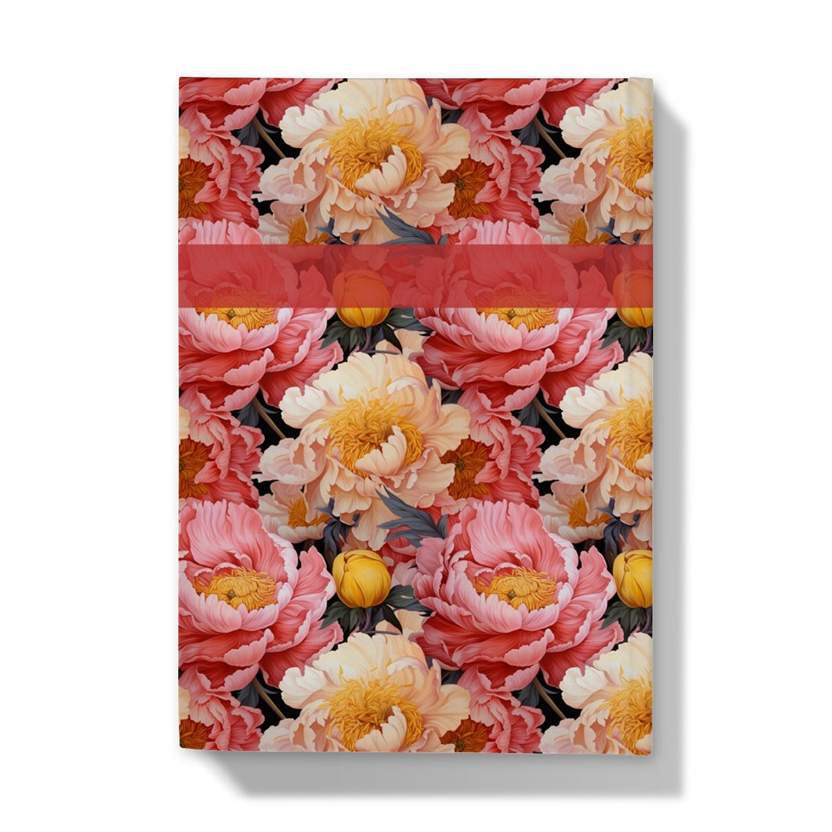 Pink Yellow Peonies Hardback A5 Journal