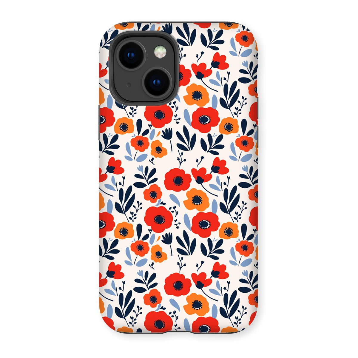 Orange Red Poppies Tough Phone Case