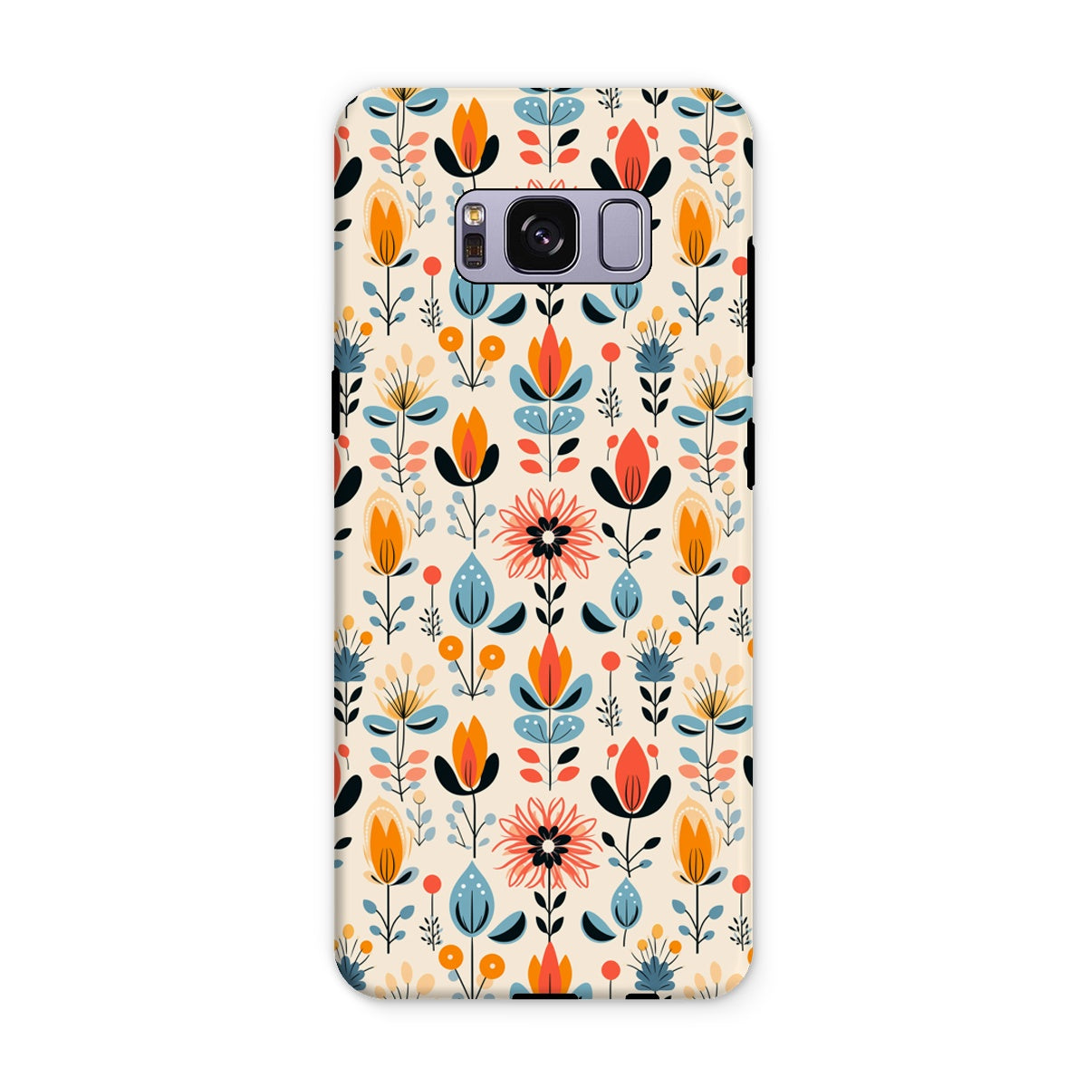 Folk Floral Tough Phone Case