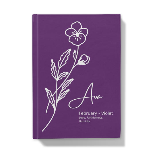 February Birthflower Hardback Journal